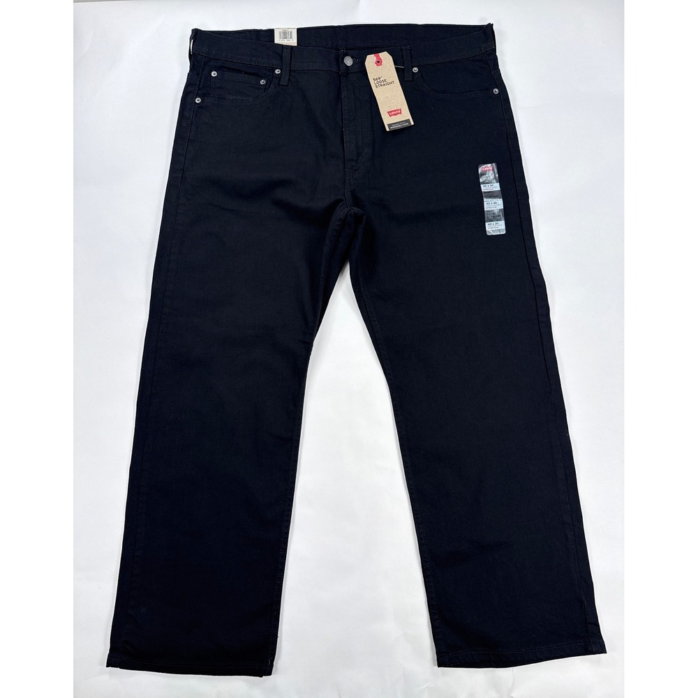 Levis 569 Jeans Mens 40x30 Black Loose Straight Stretch Denim Skater Casual